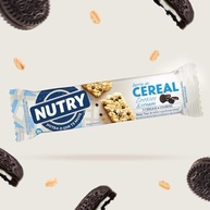 Nutry Barra De Cereais Cookies & Cream 20G - Display Com 24 Unidades - Com 3 Cereais E Cookies - imagem 3