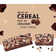 Nutry Barra De Cereais Bolo De Chocolate 22G - Display Com 24 Unidades - Com 3 Cereais E Cacau - imagem 3