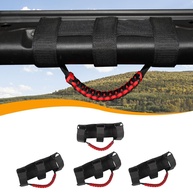 Manoplas de Barra de Rolagem Hoolcar Paracord: Acessórios Essenciais para Jeep Wrangler JK, JL, JT e Mais (Preto/Vermelho) - imagem 1
