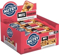 Nutry Barra de Nuts Cranberry 25g - Display Com 12 Unidades - Com Castanhas Brasileiras, Amêndoas e Fruta - imagem 1