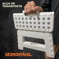 Banqueta Plástica Dobrável Multiuso com Alça e Base Antiderrapante - Suporta Até 150kg - imagem 5