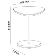 Mesa de Apoio Triangular em MDF com Base Dourada - Estilo Moderno Terracota - imagem 4