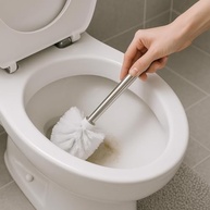 Escova Sanitária Inox Premium 2 Peças - Design Moderno com Base Antiderrapante - imagem 4
