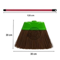 Kit 2 Vassouras de Piaçava 30cm com Base Reforçada - Ideal para Limpeza Pesada Doméstica e Profissional - imagem 4