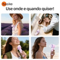 Basike Ventilador de Mão Portátil Recarregável com Display Digital, 100 Níveis de Velocidade, Função Resfriamento, 12W, Bateria 6000mAh, Ângulo 180°, Ideal para Casa, Viagens e Escritório (Branco) - imagem 5