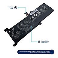 Bateria Lenovo Ideapad 320: 4100mAh 🔋 - imagem 1