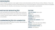 Sierra Batuco Vinho Tinto Chileno Reserva Carmenere 750Ml - imagem 3