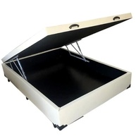 Cama Box Baú Casal 48cm Reforçada com Blindagem em Corino Branco - imagem 1
