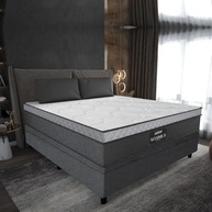 Cama Box Baú Casal com Colchão Gazin Maximus Molas Ensacadas 138x188cm - Conforto Premium em Tecido Linho - imagem 5