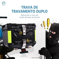 Baú Moto Alumínio 45L: Antirroubo, Impermeável e Universal - Aventura e Segurança! - imagem 4