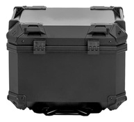 Bauleto Plástico Preto 45L Amolfadado com Suporte Universal para Motos Honda, Yamaha, Bajaj e BMW - imagem 4