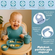 Kit Introdução Alimentar Bebê 8 Peças - Seguro, Antiderrapante e BPA Free - imagem 4