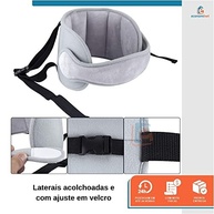 Apoio de Cabeça Bebê para Carrinho e Bebê Conforto - Cinza | Conforto e Segurança em Viagens - imagem 4
