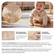 Protetor de Quina para Bebê em Silicone Transparente - Kit com 10 Peças para Segurança em Móveis - imagem 4