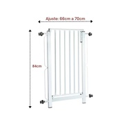 Grade de Segurança Pet e Bebê | Portão Ajustável 66cm a 70cm | Instalação sem Furos - imagem 3