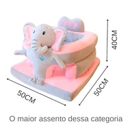 Assento Infantil de Apoio para Bebê - Elefante Rosa/Cinza | Segurança e Conforto na Postura Sentada - imagem 3