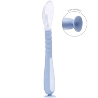 Colher Flexível em Silicone Azul - Segura, Confortável e Ideal para Bebês - imagem 3