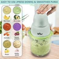 Bear Máquina de Alimentos para Bebês com Recipientes e Colheres - Conjunto Completo para Purês Saudáveis - imagem 5