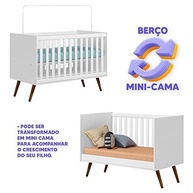 Berço Mini Cama Qencanto Retrô Qmovi Branco - Design Clássico e Conforto para Bebês - imagem 4