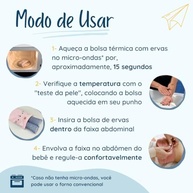 Faixa Térmica com Ervas Naturais para Bebês - Alívio Rápido de Cólica e Gases (Azul) - imagem 3