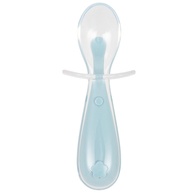 Colher em Silicone Azul Segura e Ergonômica para Bebês - Buba - imagem 1
