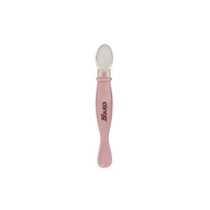 Colher Silicone Ponta Dupla Rosa - Segura e Macia para Bebês - imagem 1