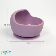 Kit Bowl de Silicone Violeta com Talheres Seguros para Bebês - Pippo - imagem 3