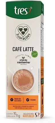 3 Corações Cápsula Bebida Vegetal Café Latte A Tal da Castanha - 10 Unidades - imagem 2