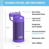 Garrafa Infantil Thermos Funtainer Carros 354ml - Mantém Bebidas Frias por Até 12h | Design Divertido e Seguro para Crianças - imagem 3