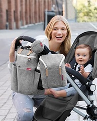 Bolsa Térmica Skip Hop Cinza - Mantenha Bebidas e Alimentos Frescos por Até 4 Horas - imagem 3
