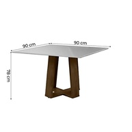 Conjunto de Mesa de Jantar Atenas com 4 Cadeiras Padua - Design Moderno em Carvalho e Bege | Dobuê - imagem 4