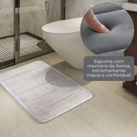 Tapete Antiderrapante Soft Bege – Conforto e Segurança no Banheiro com Toque Macio e Secagem Rápida - imagem 5