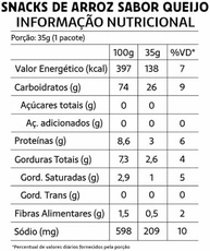 Belive Snack Multigrãos Sabor Queijo Suíço Snack Saudável Sem Glúten Sem Lactose 35G - imagem 3