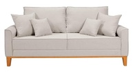 Sofá Living Beny 3 Lugares em Linho Cru com Base de Madeira | Conforto e Estilo para sua Sala - imagem 5