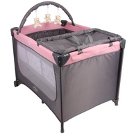 Berço Portátil Joly com Mosquiteiro, Barra de Brinquedos e Trocador - Rosa | Segurança, Conforto e Praticidade com INMETRO - imagem 1