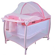 Berço Portátil New Aconchego Pink: Conforto e Segurança para o Bebê - imagem 1