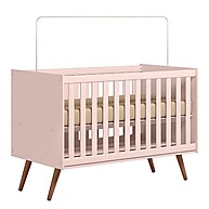 Berço Retrô Rosa Qmovi: Conforto e Segurança! - imagem 1