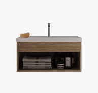 Gabinete com Cuba para Banheiro Berlin Zoff - MDF Premium com Lavatório BMC - imagem 5