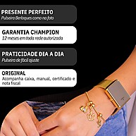 Relógio Champion Dourado Digital com Pulseira de Berloques - imagem 2