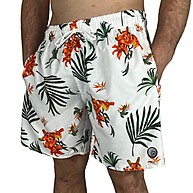 Bermuda Shorts Surftrip Floral Branco – Estilo e Conforto - imagem 1