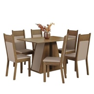 Conjunto de Sala de Jantar Beverly 6 Cadeiras com Mesa de Madeira Madesa - imagem 2