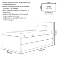 Cama Solteiro com Bicama Auxiliar Deslizante em MDF Premium - Design Moderno e Espaço Otimizado - imagem 3