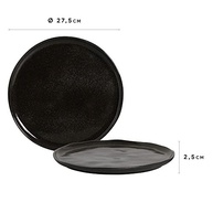 Conjunto com 6 Pratos Rasos Bio Stoneware Black Sand – Design Artesanal e Resistente - imagem 4