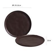Conjunto com 6 Pratos de Sobremesa Bio Stoneware Oak 21,5cm - Porto Brasil | Design Artesanal e Resistente - imagem 4