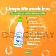 Limpa Mamadeira Desengordurante Orgânico Bioclub 300ml - Fórmula Natural e Segura para Bebês - imagem 5