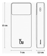 Carregador Portátil Baseus Bipow 30000mAh 15W: Energia de Sobra com Display Digital - imagem 4