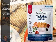 Biscoito salgados sem glúten Leve Croc Tabletitos de Chia 120g - imagem 4