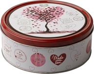 Hearts 150g - Lata com estampa de corações contendo biscoitos amanteigados e com chocolate - Fabricado na Dinamarca pela Jacobsens Bakery - imagem 4