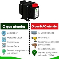 Transformador de Voltagem Bivolt Disoma 3000VA: Potência e Segurança para seus Eletrodomésticos até 1700W - imagem 3