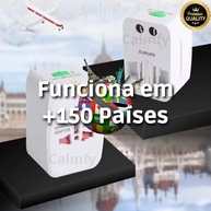 Adaptador de Tomada Universal Premium: Energia para +150 Países | Bivolt e Seguro - imagem 5